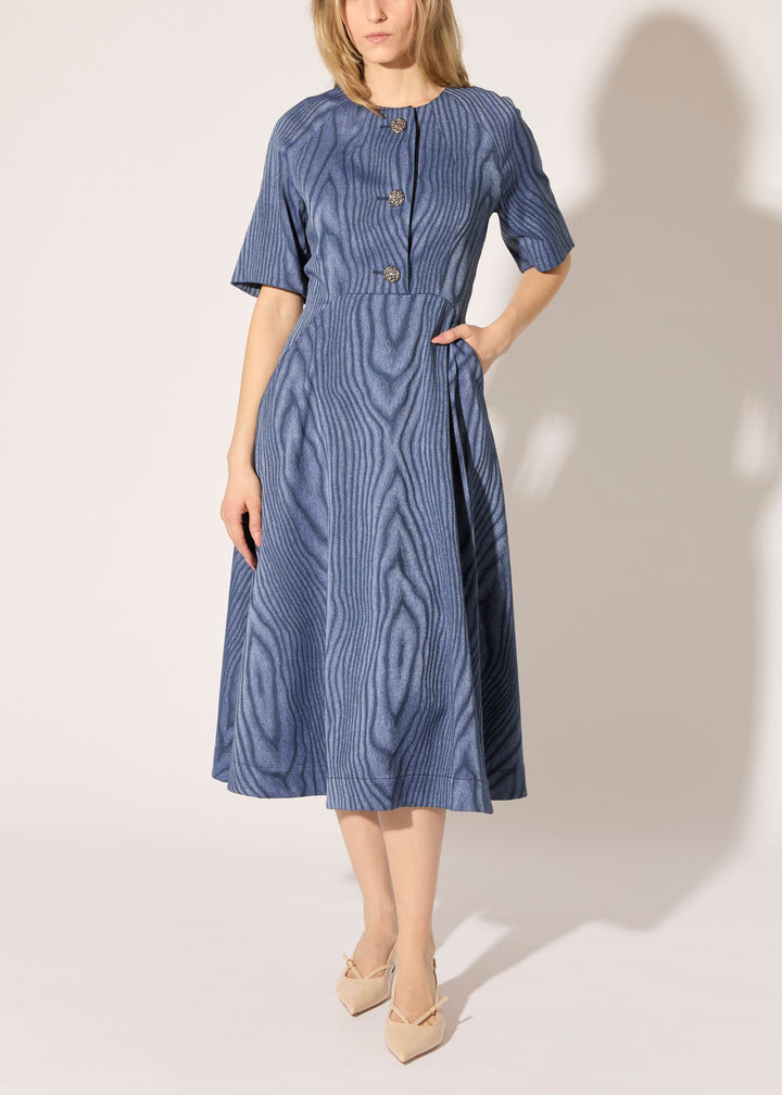 Moire Denim Dress - PREORDER