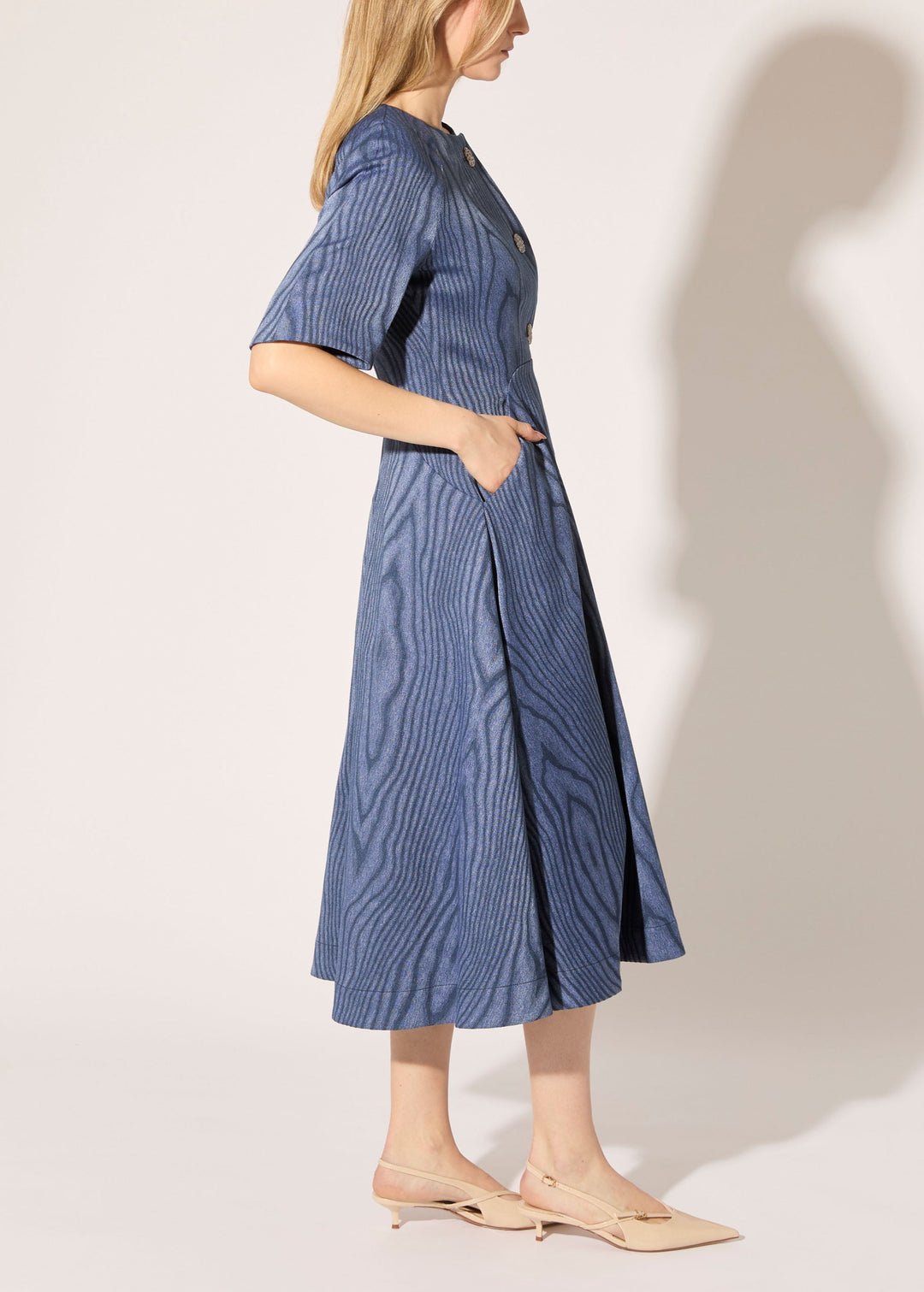Moire Denim Dress - PREORDER