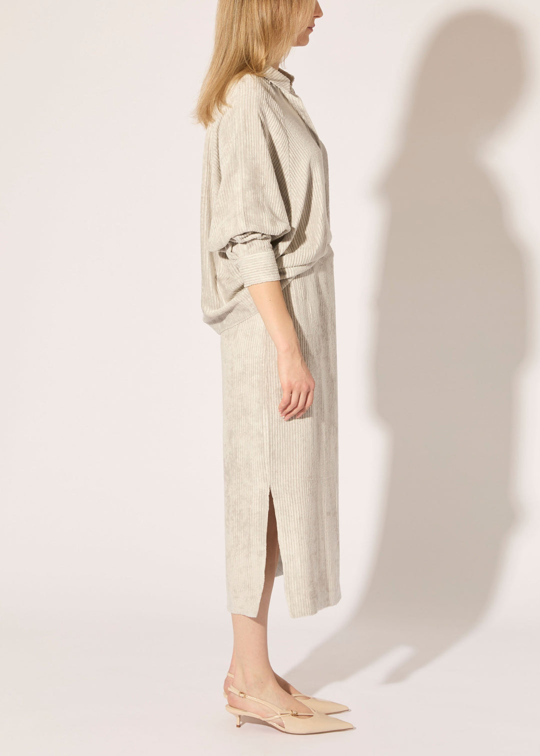 Corded Viscose Midi Skirt - PREORDER