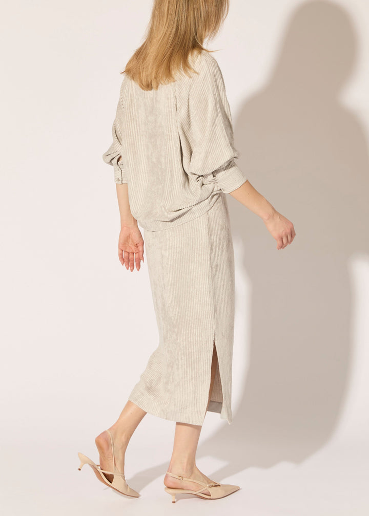 Corded Viscose Midi Skirt - PREORDER