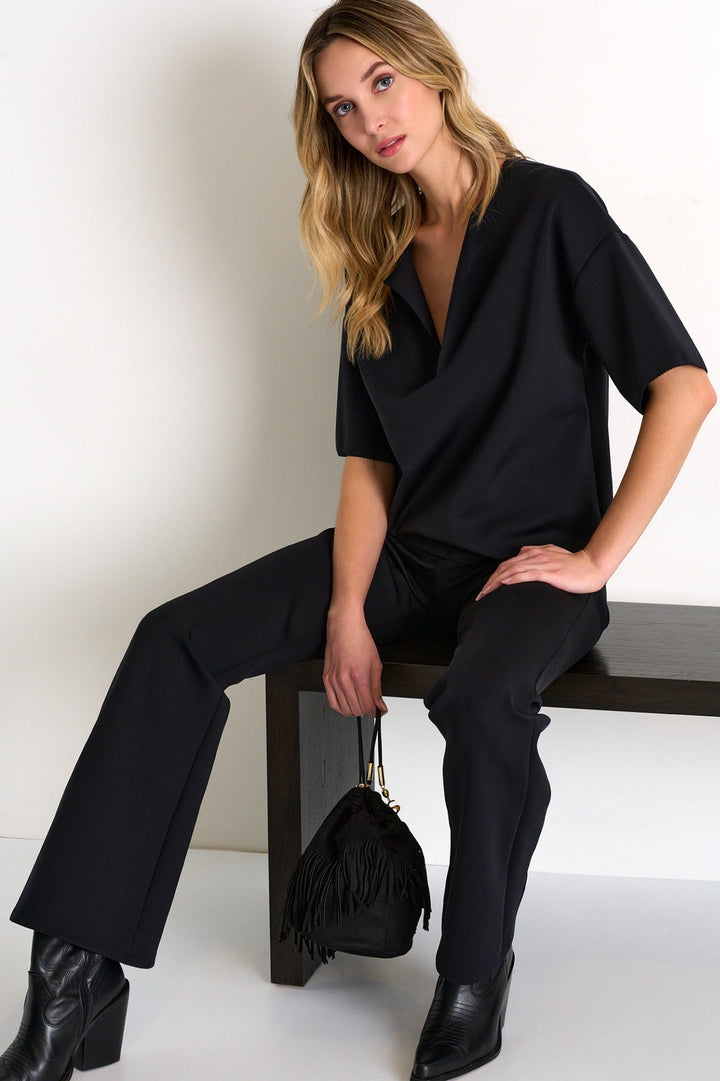 Flared Pants - 52327-53-800 02 / 800 Caviar / 75% POLYAMIDE, 25% ELASTANE