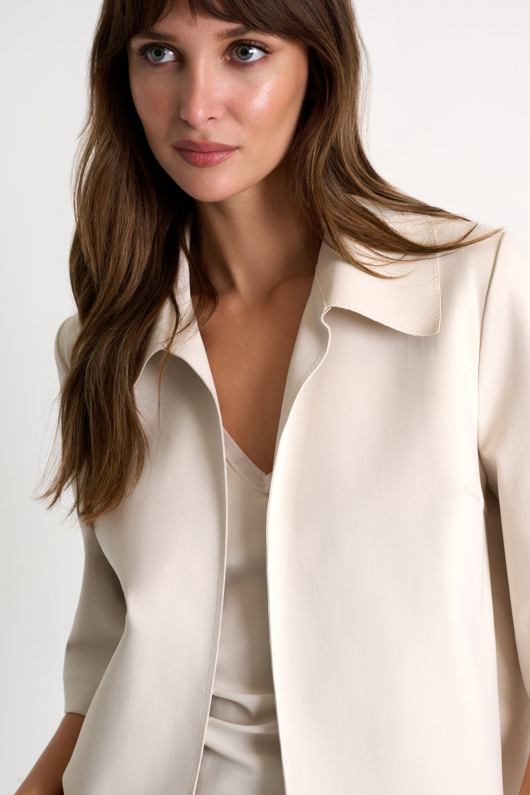 Short-Sleeved Lycra Jacket - 52530-75-110 02 / 110 Beige / 75% POLYAMIDE, 25% ELASTANE