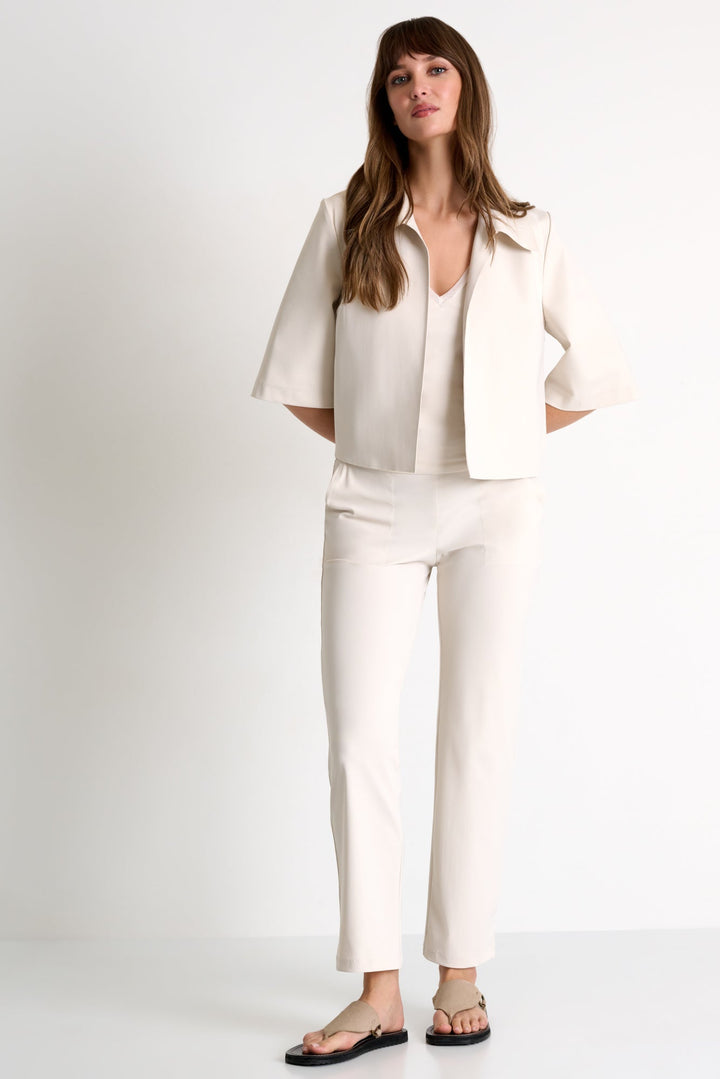 Short-Sleeved Lycra Jacket - 52530-75-110 02 / 110 Beige / 75% POLYAMIDE, 25% ELASTANE