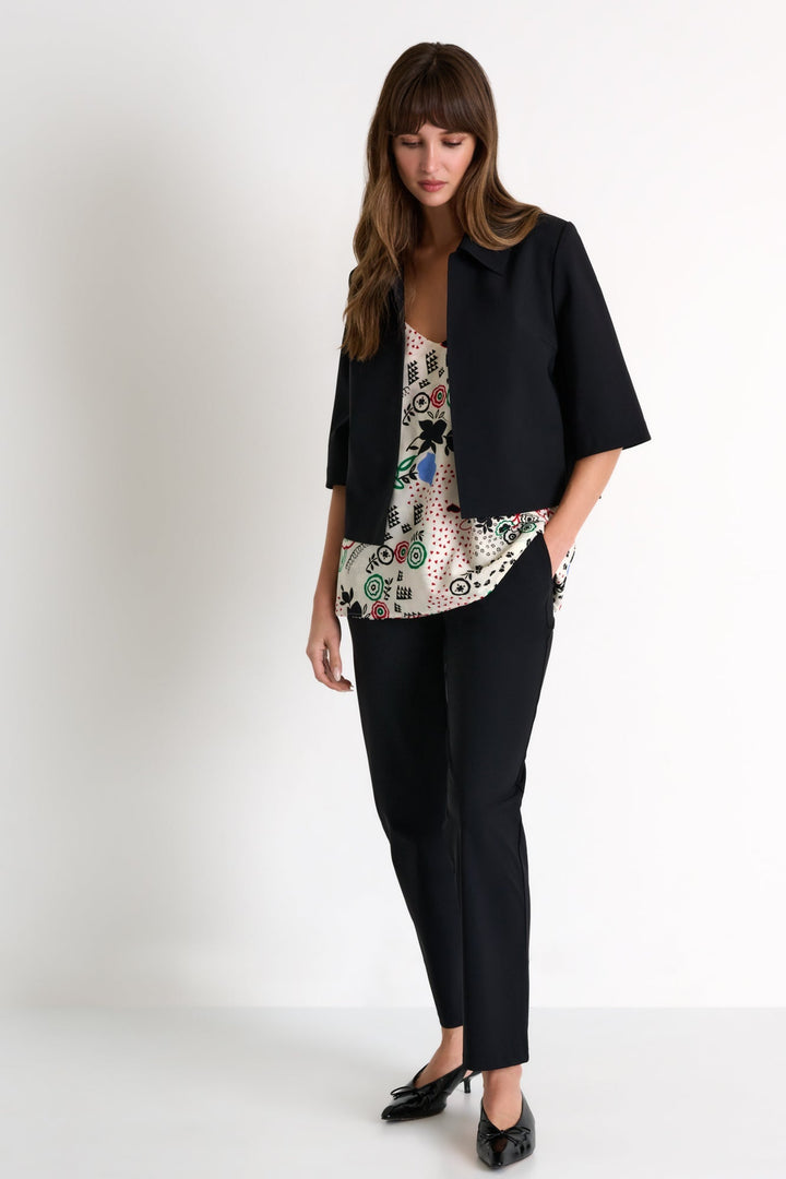 Short-Sleeved Lycra Jacket - 52530-75-800 02 / 800 Black / 75% POLYAMIDE, 25% ELASTANE