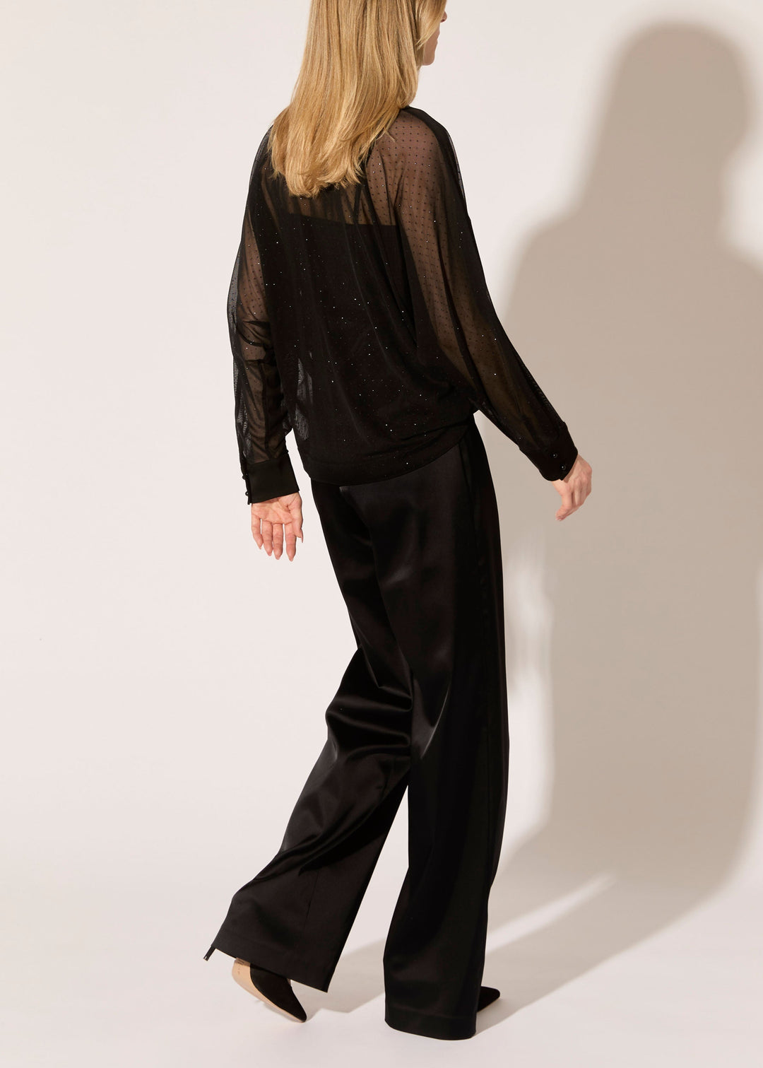 Stretch Satin Stovepipe Pants - PREORDER