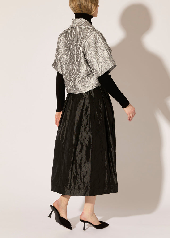 Foliage Relief Jacquard Cropped Jacket - PREORDER