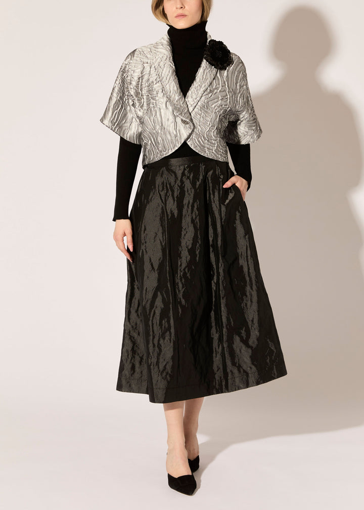 Foliage Relief Jacquard Cropped Jacket - PREORDER