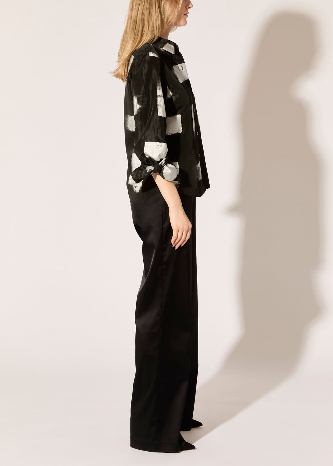 Stretch Satin Stovepipe Pants - PREORDER