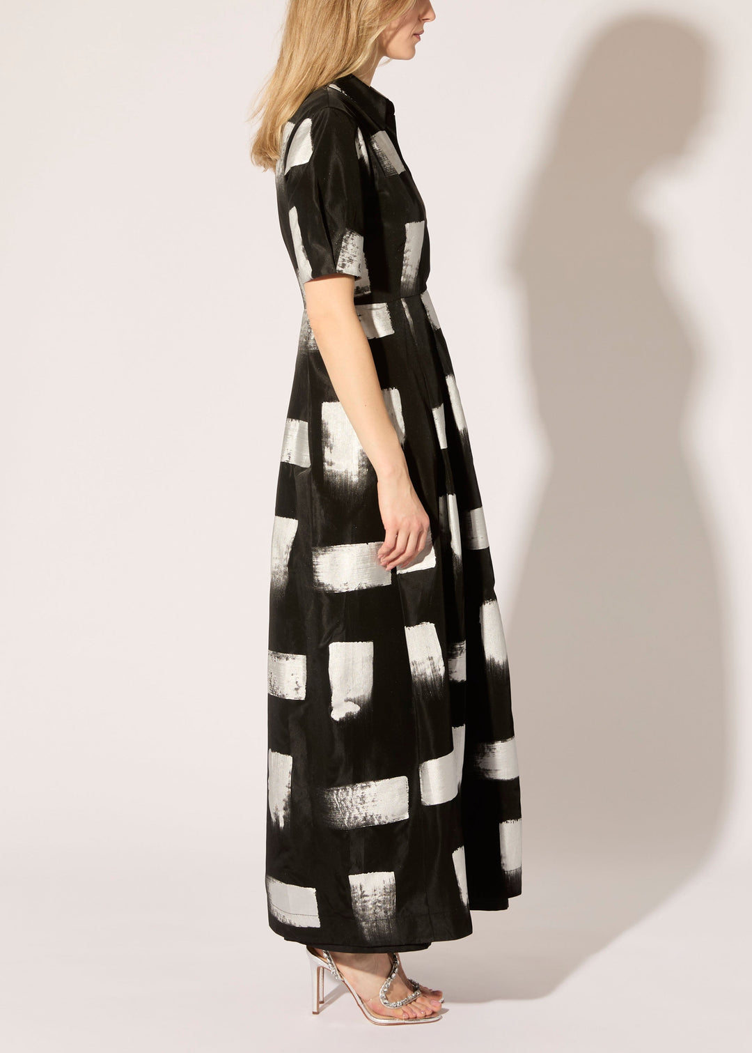 Brush Stroke Taffeta Maxi Dress - PREORDER