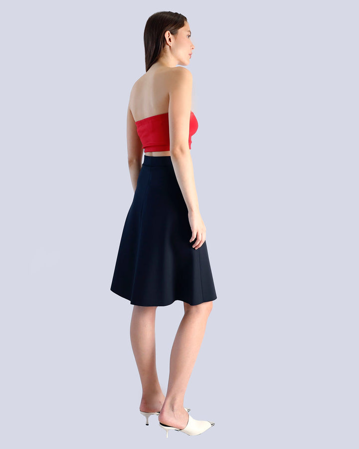 Maison Marie Saint Pierre | Skirt | MITE | Black | Cardigan | MUSE | Black | Accessory | BARTHO | Red