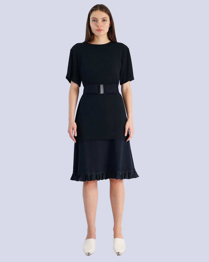 Maison Marie Saint Pierre | Skirt | MAZE | Black | Top | MILA | Black | Belt | MESCAPIRE | Black