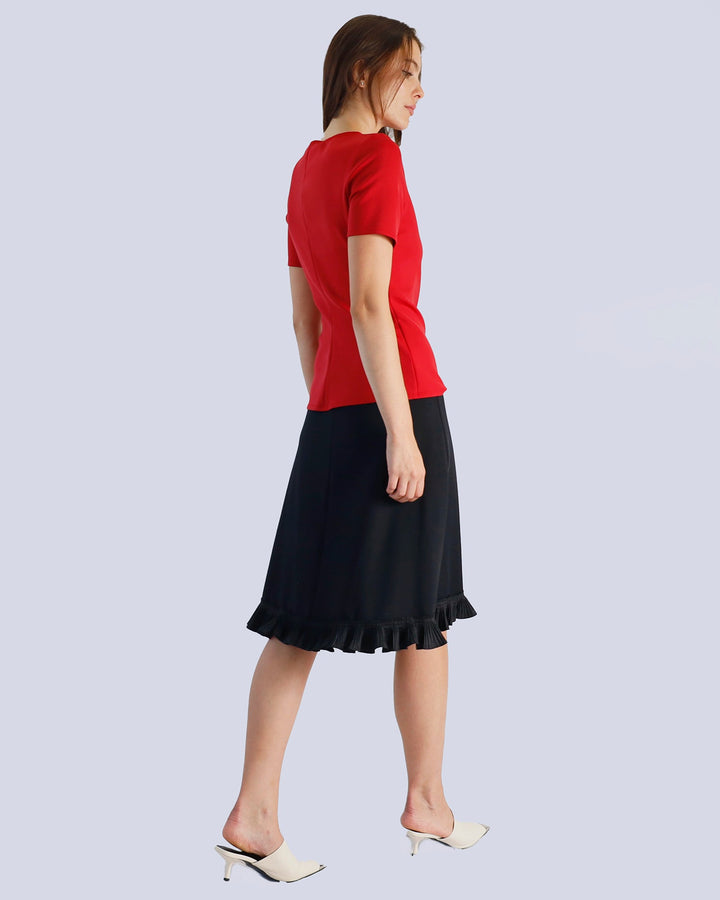 Maison Marie Saint Pierre | Skirt | MAZE | Black | Top | MULLY | Red