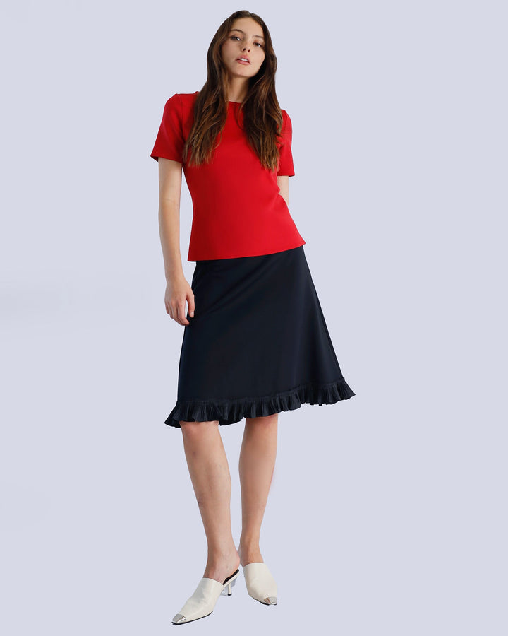Maison Marie Saint Pierre | Skirt | MAZE | Black | Top | MULLY | Red