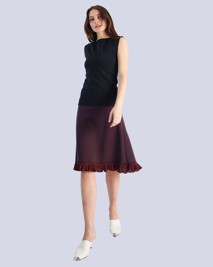 Maison Marie Saint Pierre | Skirt | MAZE | Plum | Top | MESMINA | Black 