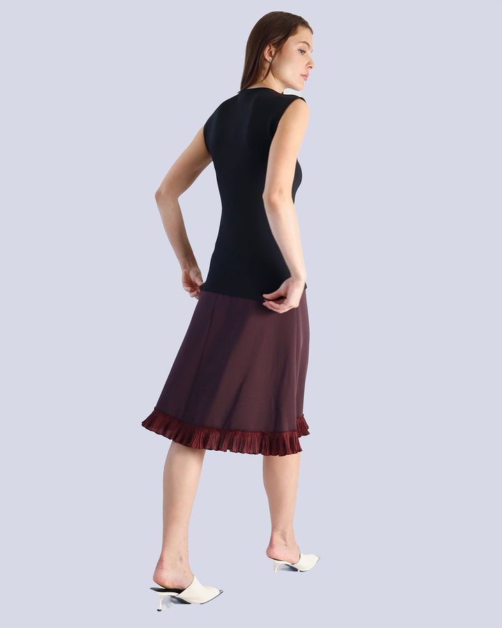 Maison Marie Saint Pierre | Skirt | MAZE | Plum | Top | MESMINA | Black 