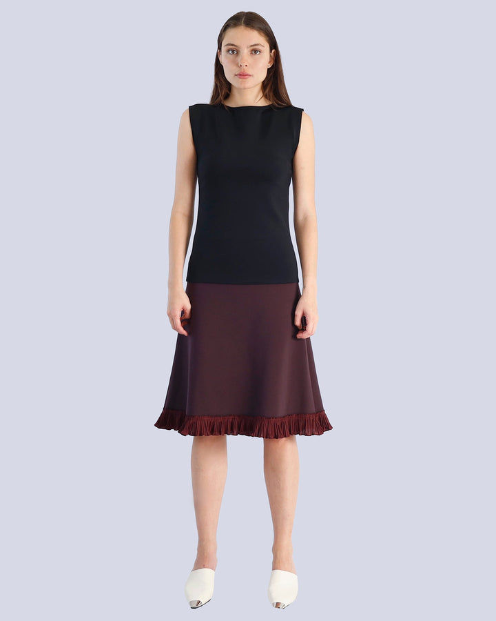 Maison Marie Saint Pierre | Skirt | MAZE | Plum | Top | MESMINA | Black 