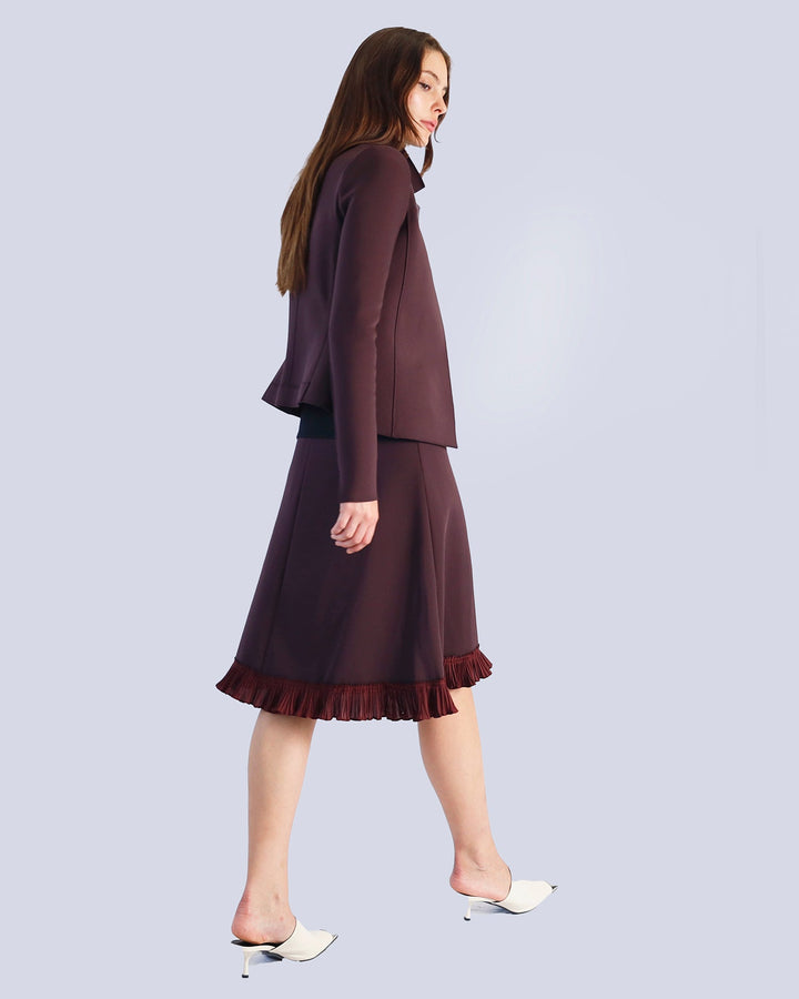 Maison Marie Saint Pierre | Skirt | MAZE | Plum | Top | MESMINA | Black | Jacket | MALTA | Plum