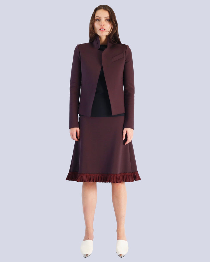 Maison Marie Saint Pierre | Skirt | MAZE | Plum | Top | MESMINA | Black | Jacket | MALTA | Plum