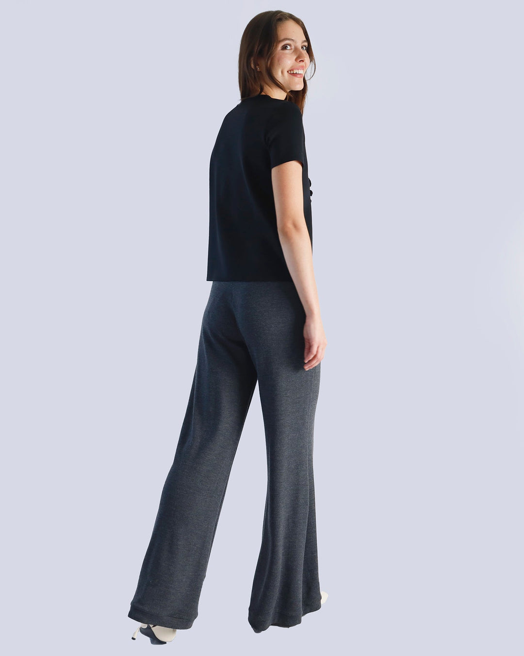 Maison Marie Saint Pierre | Pants | MAVALON | Grey Mixte | Top | MADDY | Black
