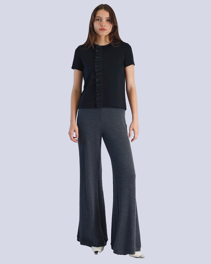 Maison Marie Saint Pierre | Pants | MAVALON | Grey Mixte | Top | MADDY | Black