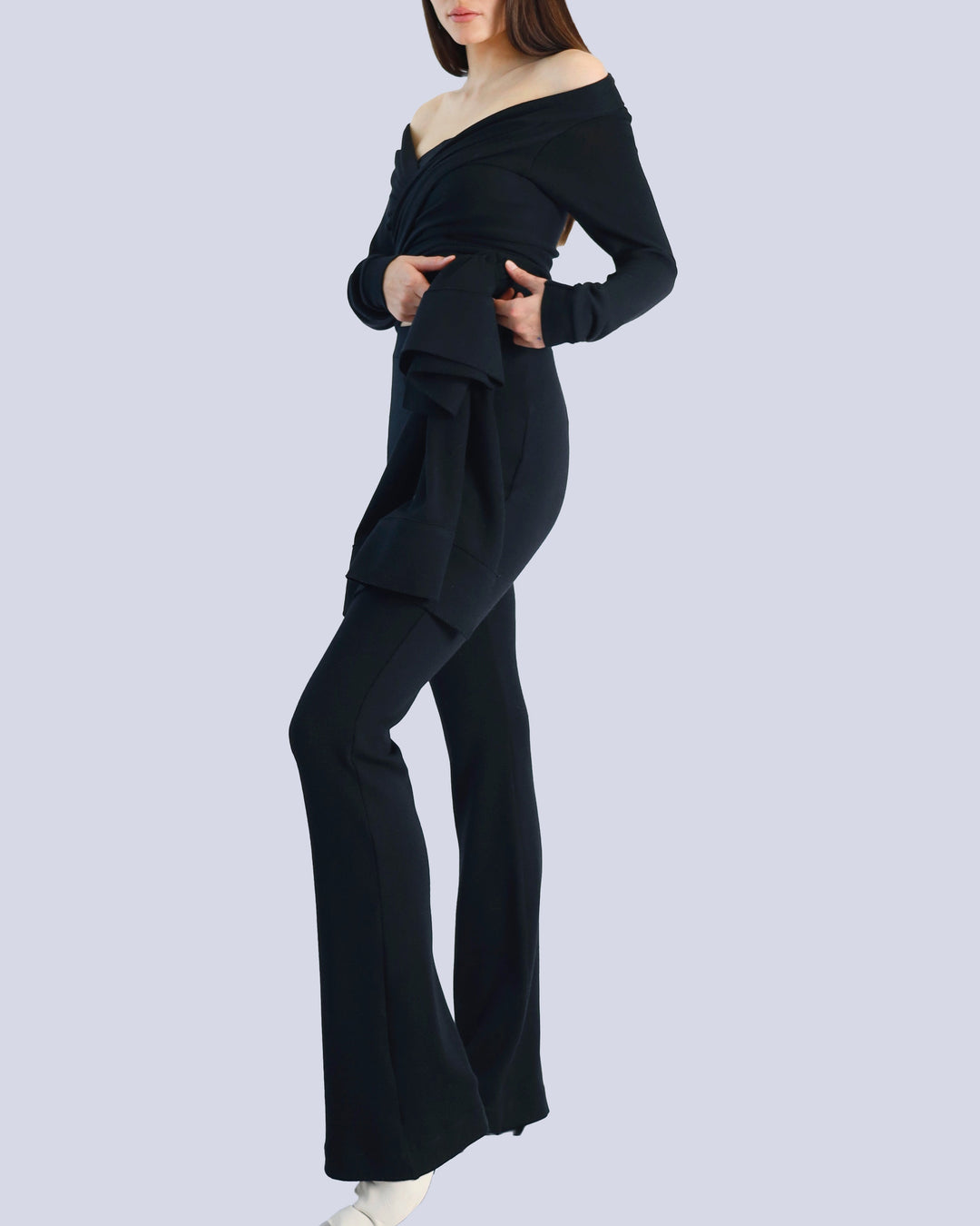 Maison Marie Saint Pierre | Pants | MARCELARE | Black | Scarf | MODESTE | Black