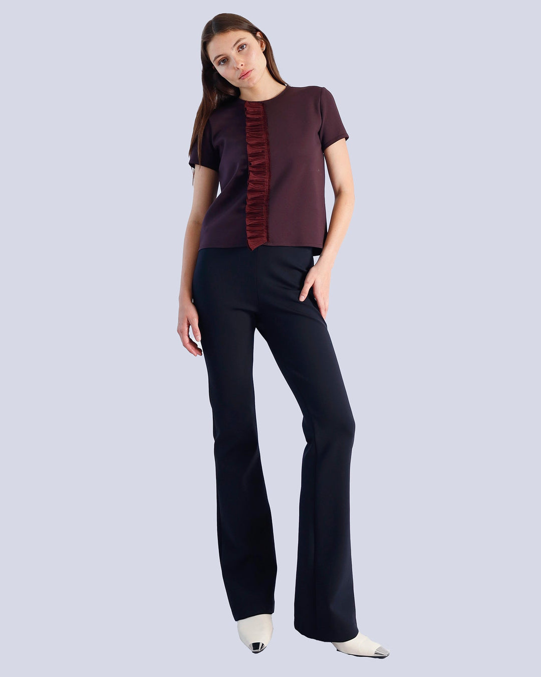 Maison Marie Saint Pierre | Top | MADDY | Plum | Pants | MARCELARIME | Black
