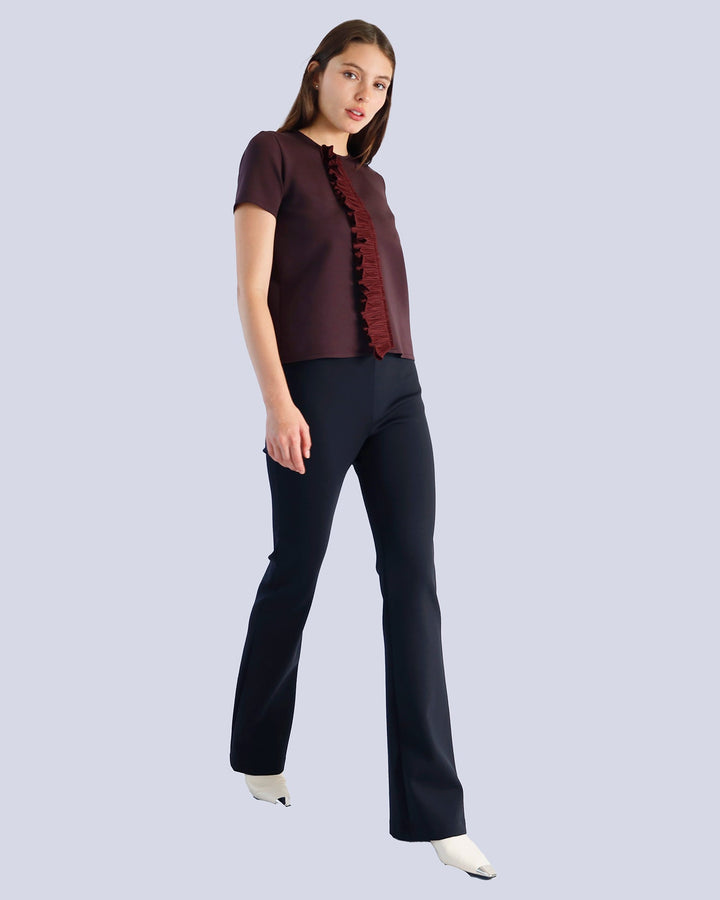 Maison Marie Saint Pierre | Top | MADDY | Plum | Pants | MARCELARIME | Black