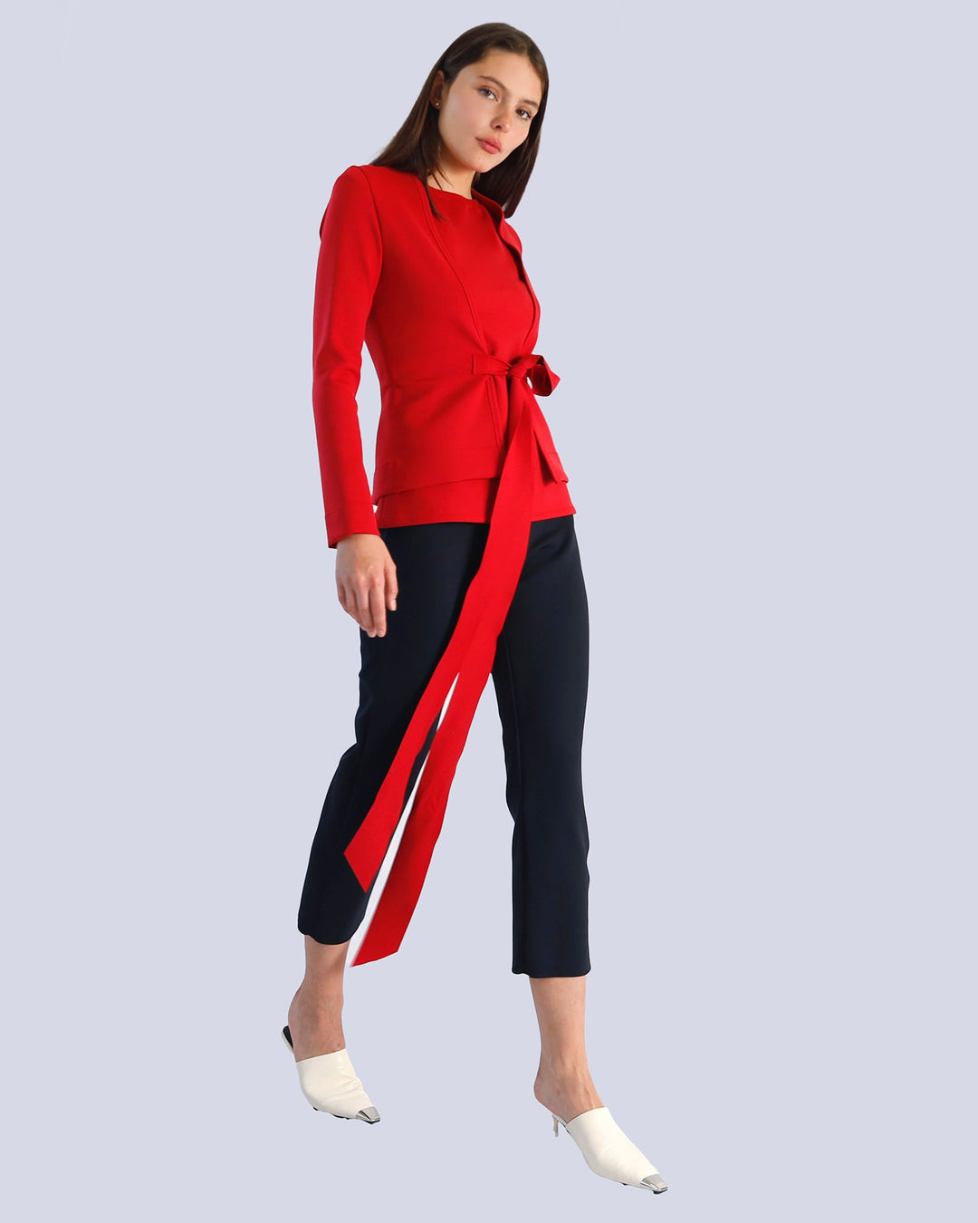 Maison Marie Saint Pierre | Pants | MANUTE | Black | Cardigan | MORENZAE | Red | Top | MESMINA | Red
