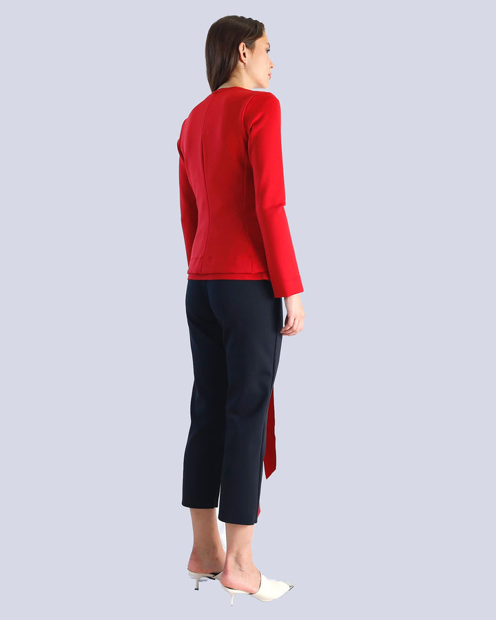 Maison Marie Saint Pierre | Pants | MANUTE | Black | Cardigan | MORENZAE | Red | Top | MESMINA | Red