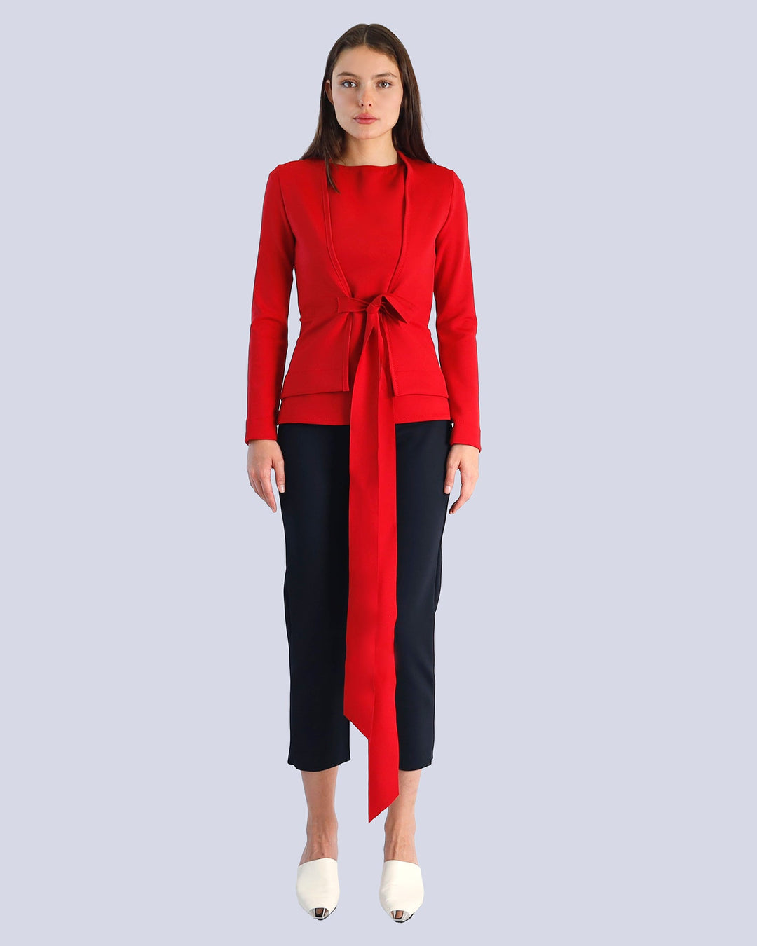 Maison Marie Saint Pierre | Pants | MANUTE | Black | Cardigan | MORENZAE | Red | Top | MESMINA | Red