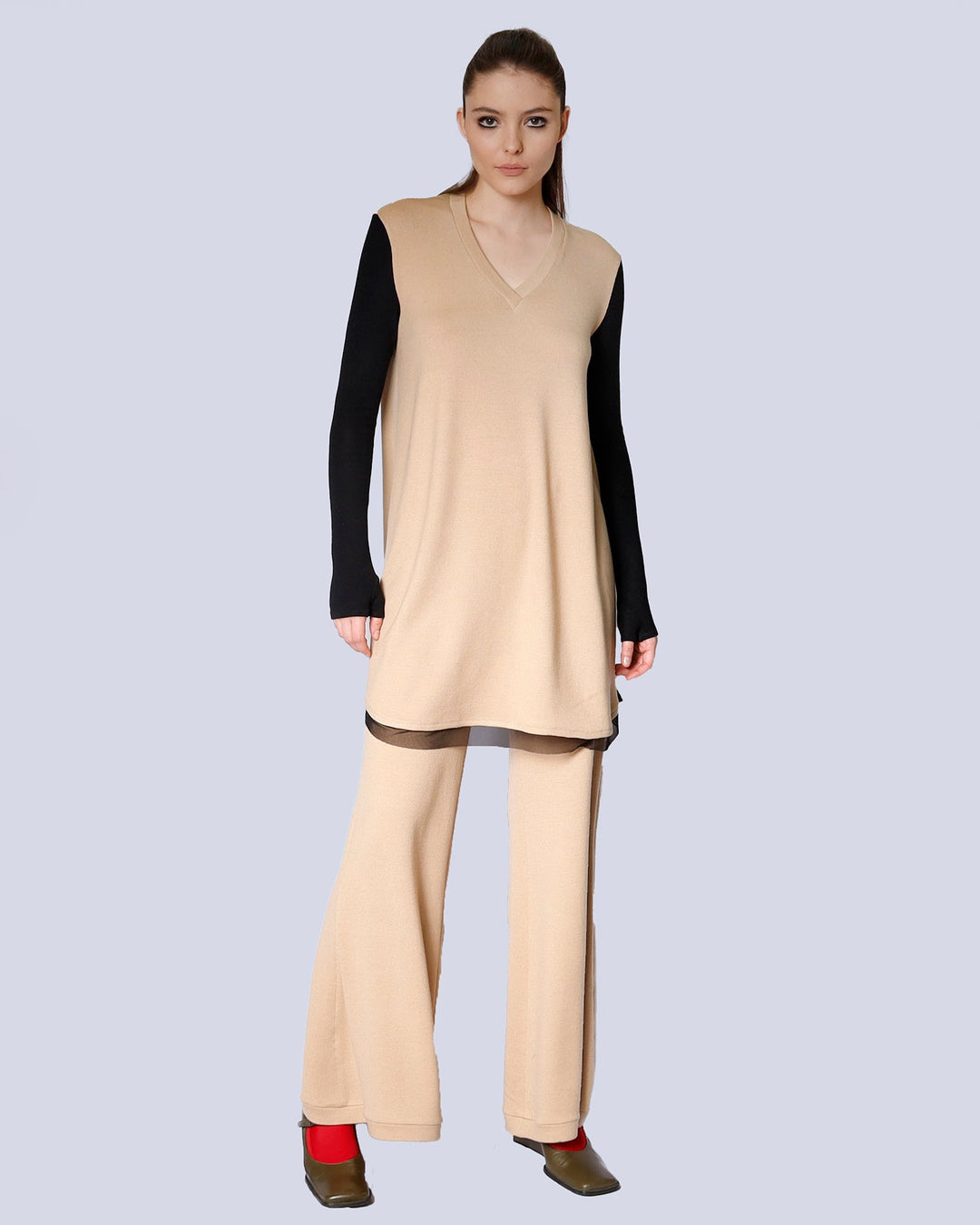 Maison Marie Saint Pierre | Dress | MISHAL | Camel | Black