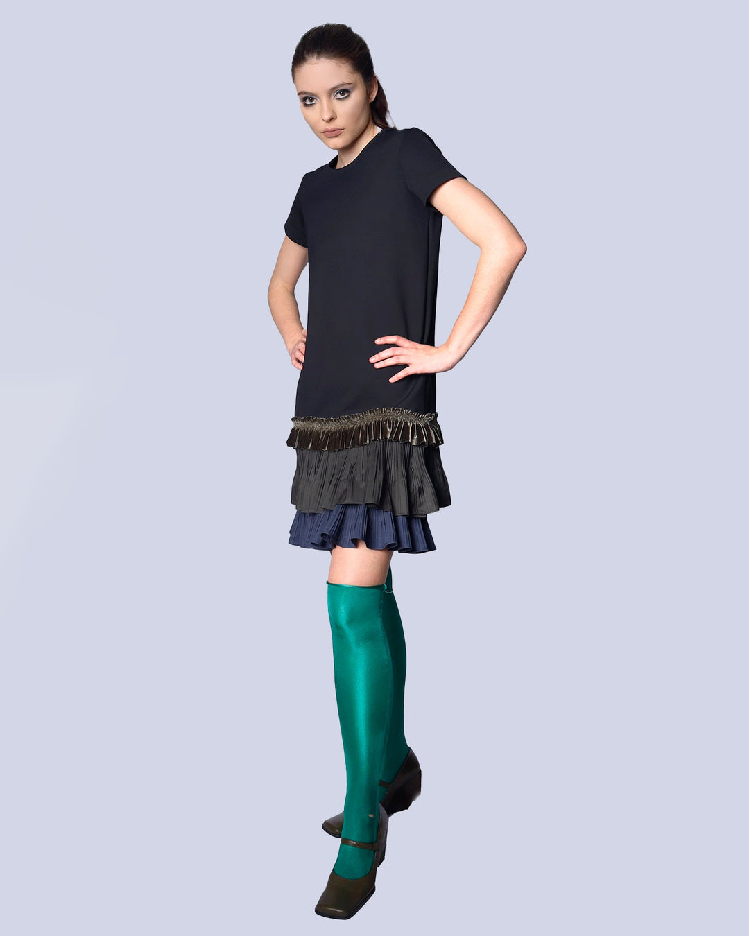 Maison Marie Saint Pierre | Dress | MENZO | Black | Khaki | Deep Blue