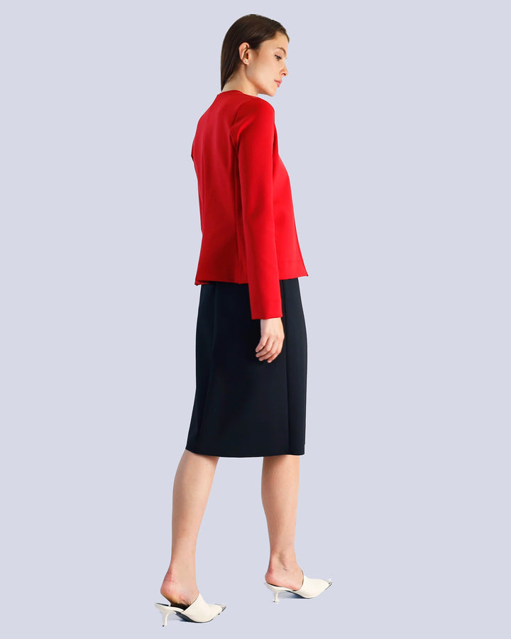 Maison Marie Saint Pierre | Dress | MARME | Black | Cardigan | MUSE | Red