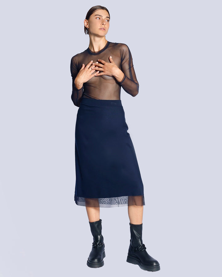Maison Marie Saint Pierre | Skirts | Archy2 | Deep Blue | Top | DANTON | Navy