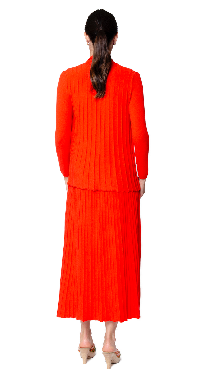 Amy Shawl Collar Cardigan ; Bright Orange