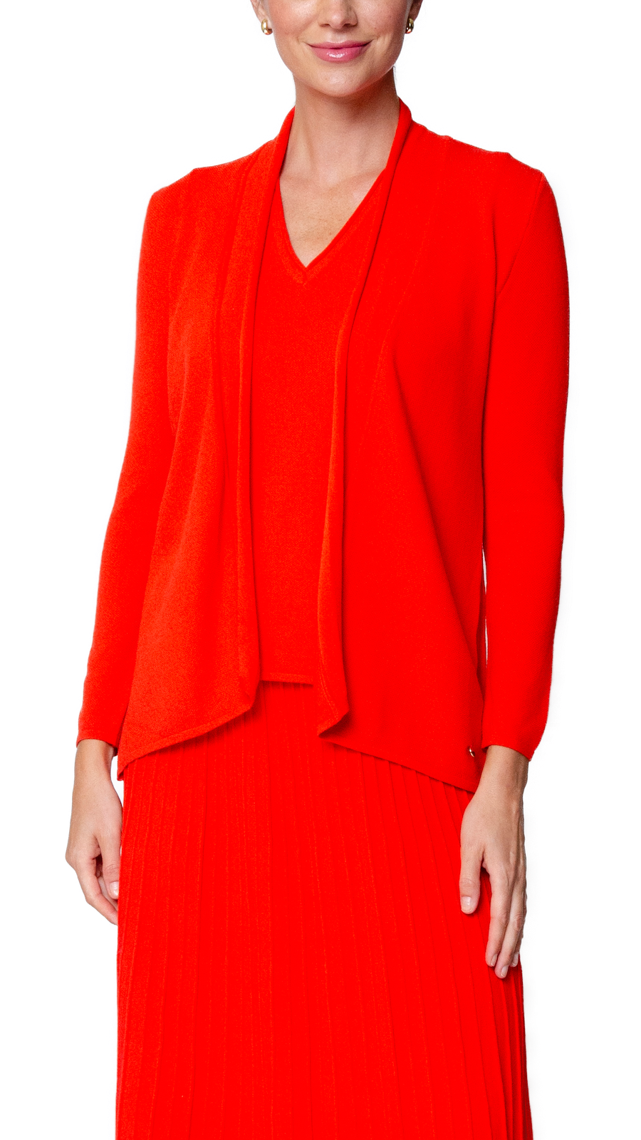 Amy Shawl Collar Cardigan ; Bright Orange