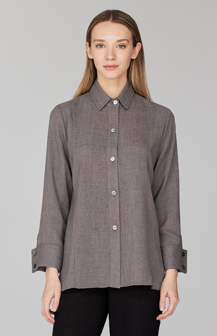 Morgan is 5' 11" and wearing Brass in size XS.