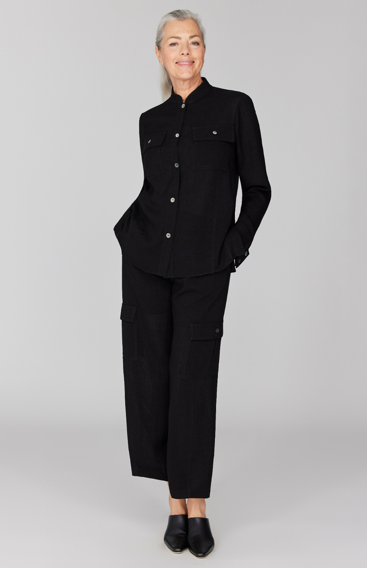 Microlinen Cargo Pant w/ Back Elastic