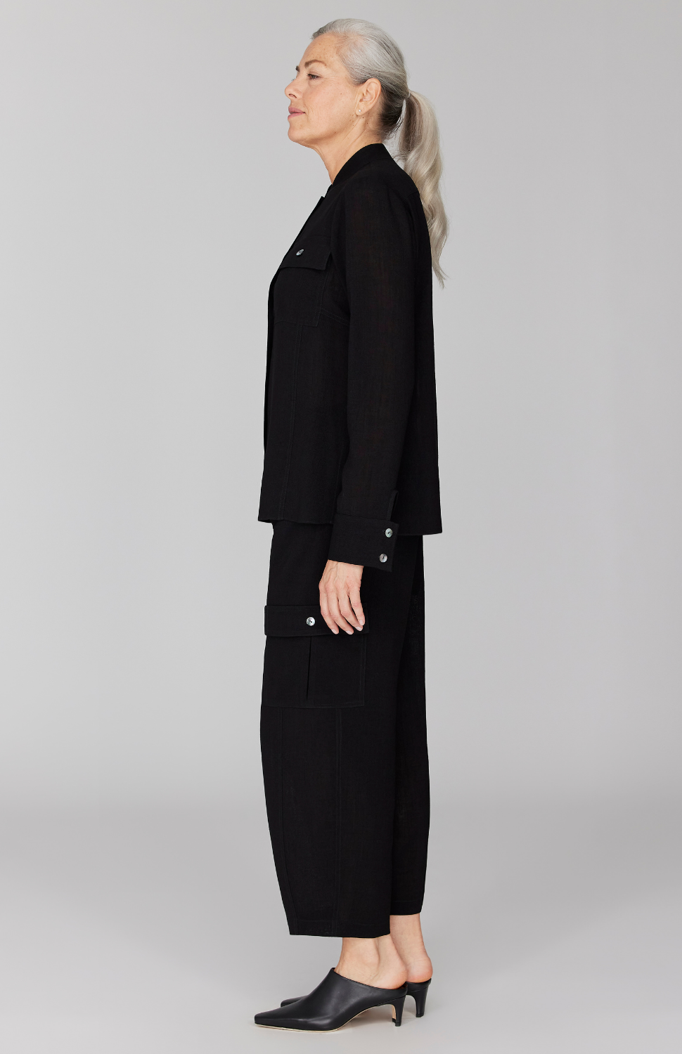 Microlinen Cargo Pant w/ Back Elastic