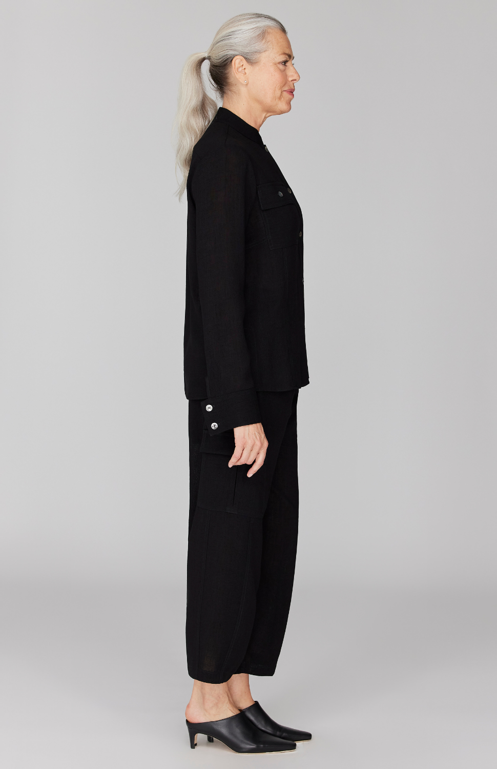 Microlinen Cargo Pant w/ Back Elastic