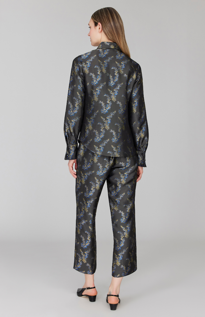 Feather Jacquard Tailored Button Down w/ Relaxed Sleeve