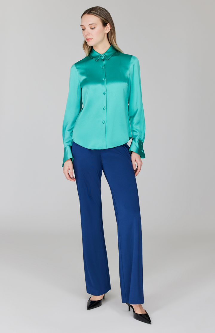 Matte Jersey Straight Pant w/ Back Elastic