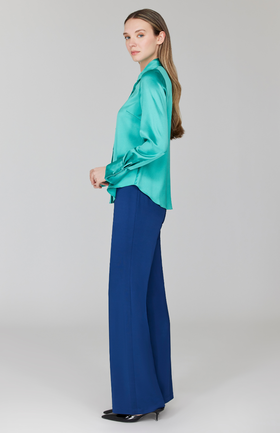 Matte Jersey Straight Pant w/ Back Elastic