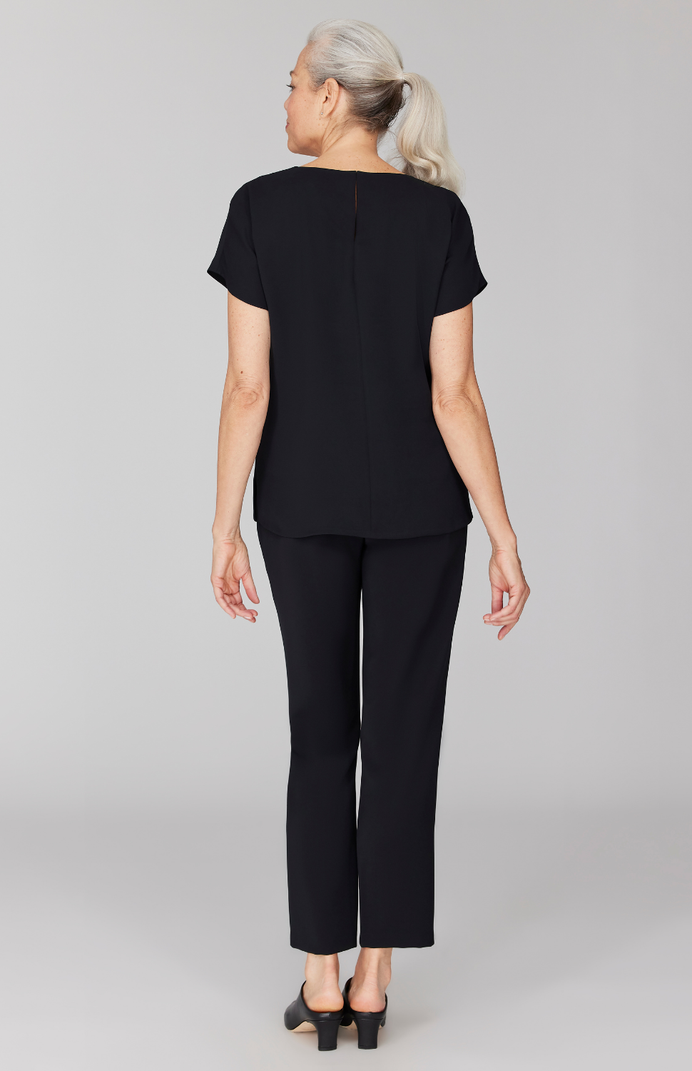 Lustrous Crepe Dolman Sleeve Blouse