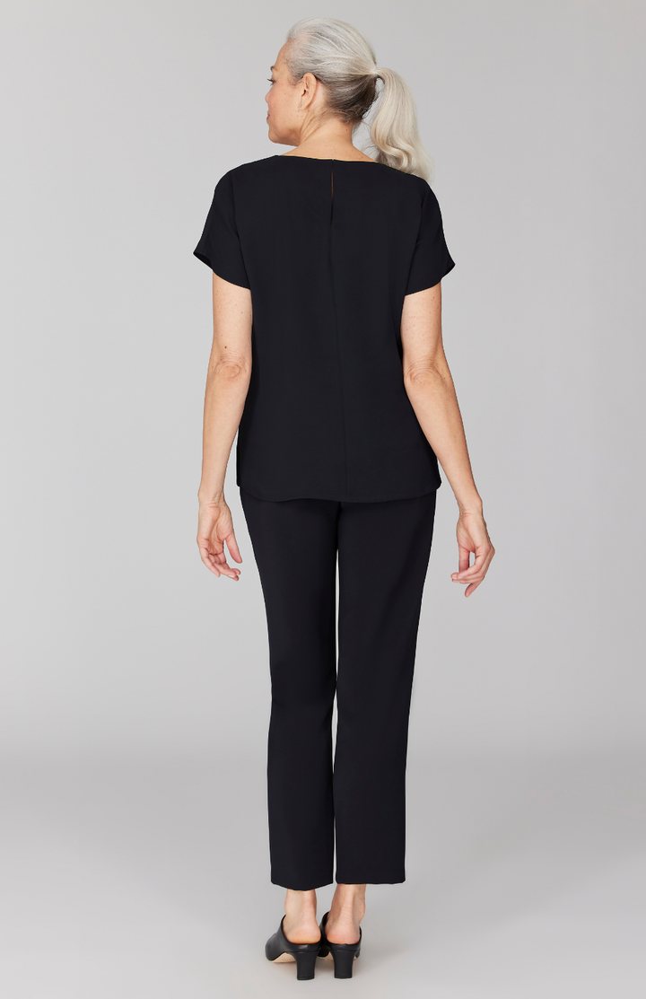 Lustrous Crepe Dolman Sleeve Blouse