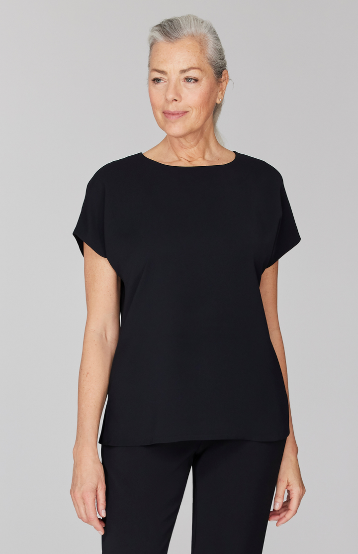 Lustrous Crepe Dolman Sleeve Blouse