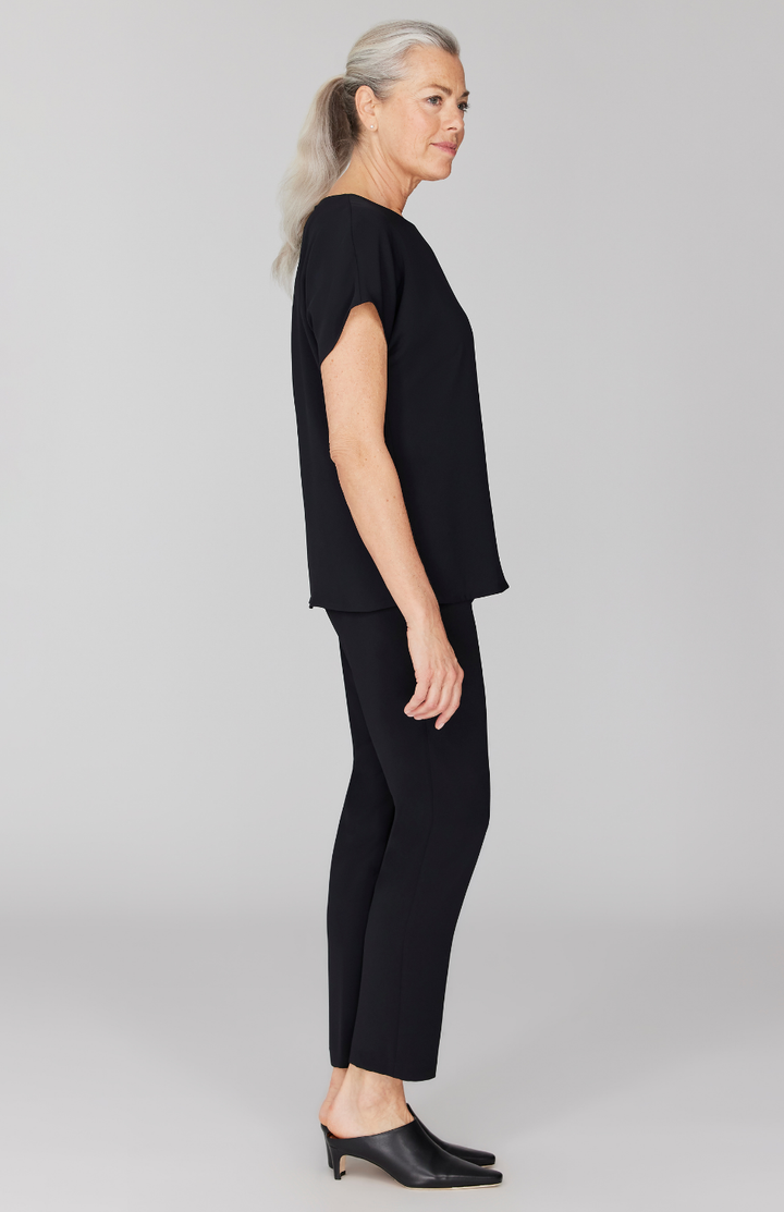 Lustrous Crepe Dolman Sleeve Blouse