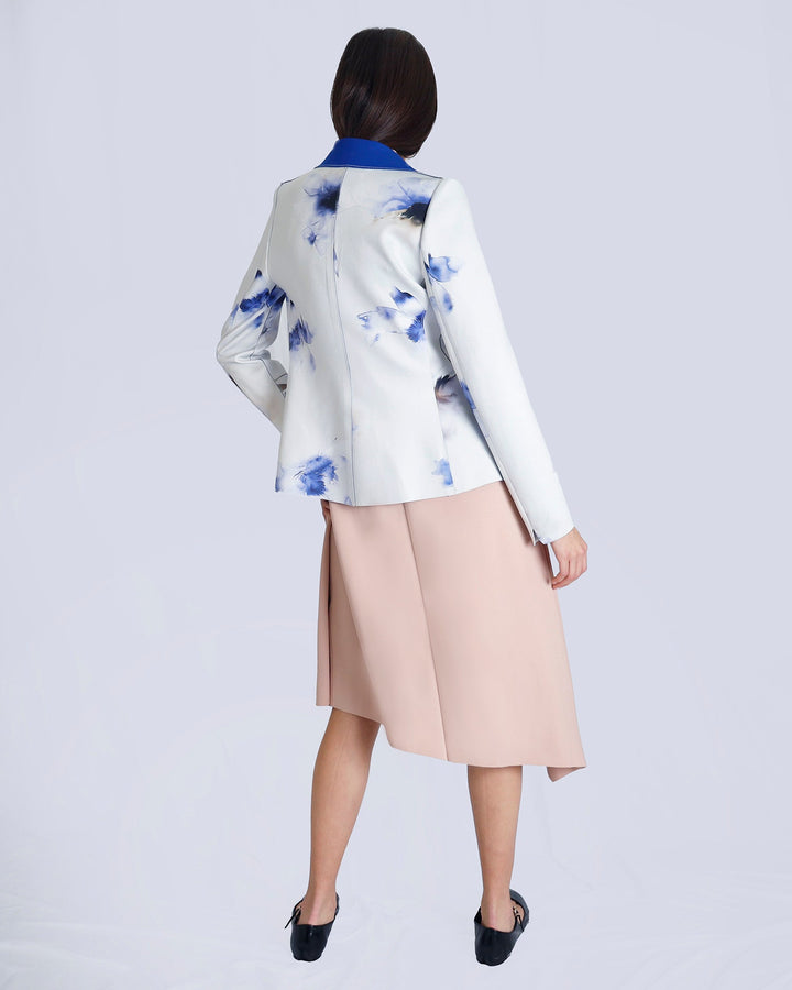 Maison Marie Saint Pierre | Jacket | JENNA2 | Aqua Lily Blue | Royal Blue| Dress | JOURNEY | Blossom
