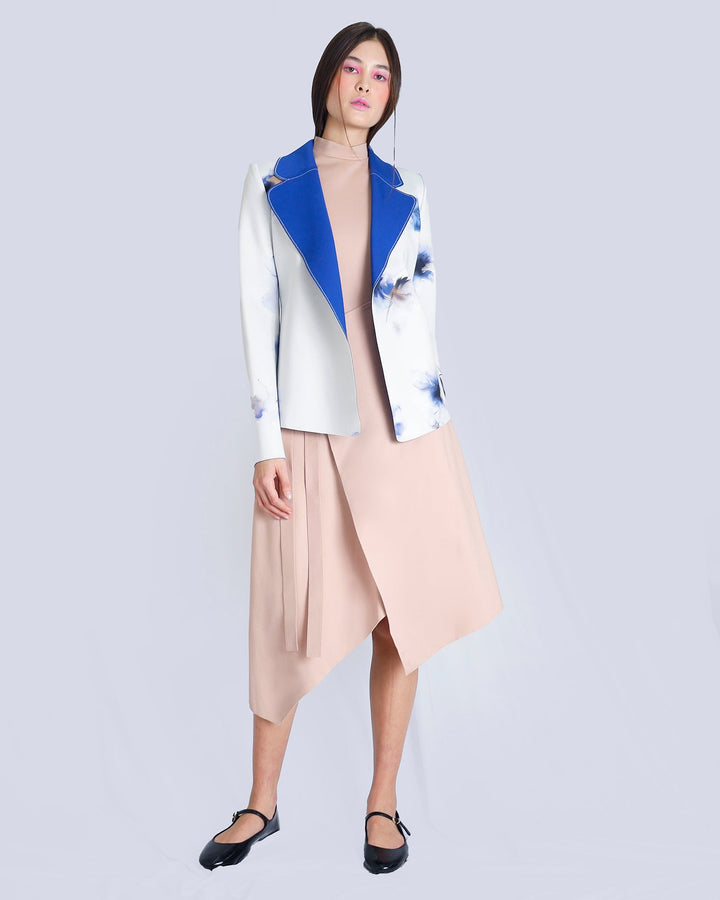 Maison Marie Saint Pierre | Jacket | JENNA2 | Aqua Lily Blue | Royal Blue| Dress | JOURNEY | Blossom