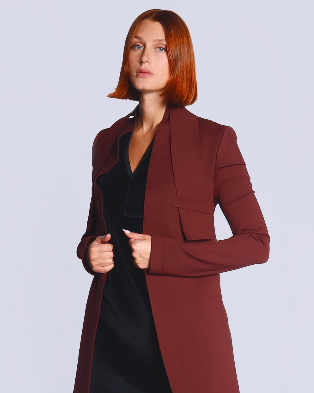 Maison Marie Saint Pierre | Jackets and Coats | CAMUS | Garnet